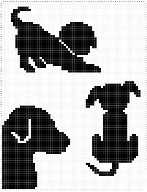 Crochet C2c Pattern, Crochet Dog Patterns, Graph Crochet, Easy Crochet Patterns Free, C2c Crochet, Crochet Stitches For Beginners, Crochet Tapestry, Cross Stitch Animals, Simple Cross Stitch