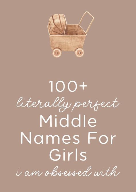 Searching for baby girl names? These cute middle names for girls are some of the most versatile picks! (SAVE to your baby girl middle names list for LATER!) Middle Names Ideas, Best Baby Girl Names, Nature Girl Names, Baby Middle Names, Girl Middle Names, Cute Middle Names, Cool Middle Names, Cool Baby Girl Names