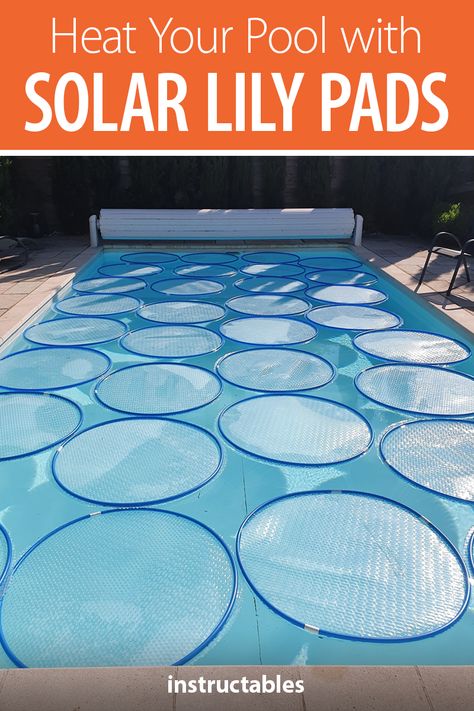 Swimming Pool Solar Heating, Diy Pool Heater, Solar Pool Heater Diy, Solar Blanket For Pool, Pool Warmer, Solar Pool Heating, Swimming Pool Heaters, Solar Pool Cover, In Ground Pool