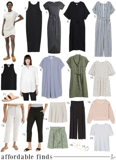 Affordable Warm Weather WFH Outfit Ideas - wit & whimsy Wfh Wardrobe, Corporate Girlie, Simple Work Outfits, Wfh Outfits, Cheap Clothing Websites, Work From Home Outfit, Simple Work, Wardrobe Capsule, Flattering Outfits