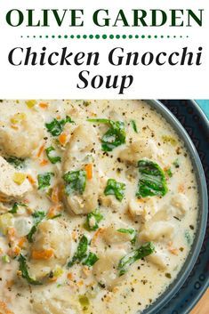 Instant Pot Olive Garden Chicken, Soup Easy Recipes, Olive Garden Chicken Gnocchi Soup Recipe, Olive Garden Chicken Gnocchi, Chicken Gnocchi Soup Recipe, Gnocchi Recipes Soup, Olive Garden Chicken, Chicken Gnocchi Soup Olive Garden, Chicken Gnocchi