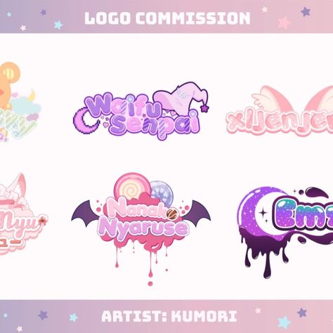 I will design cute logo for twitch vtuber and streamer Vtuber Logo Ideas, Twitch Vtuber, Logo For Twitch, Vtuber Logo, Vtuber Design, Vtuber Model, Cute Logo, Virtual Art, Virtual Design