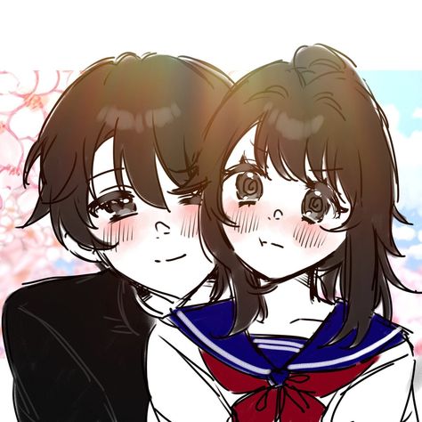 Ayano X Taro, Budo X Ayano, Yandere Simulator Fan Art, Male Rivals, Yan Chan, Yandere Simulator Characters, Yandere Girl, Ayano Aishi, Yandere Games