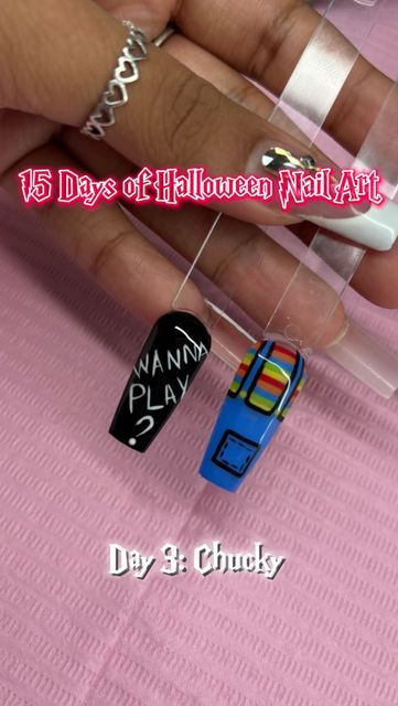 𝐉𝐂 𝐌𝐢𝐚𝐦𝐢 𝐧𝐚𝐢𝐥𝐬, 𝐭𝐨𝐞, & 𝐥𝐚𝐬𝐡 𝐭𝐞𝐜𝐡 on Instagram: "Day 3 of Halloween nail Art🕸️🎃
•
•
•
•
#halloween #halloweennailart #nailart #nailinspo #miamibeach #miaminailtech #miaminails #305
#explorepage #naildesigns #chucky #chuckynails" Chucky Nails, Nail Art Halloween, Miami Nails, Play Day, Lash Tech, Nails Halloween, Halloween Nail, Art Halloween, Halloween Nail Art