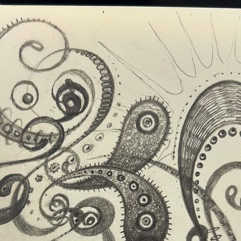 liv on Instagram: "these are fun to make  - - #abstract #spiral #doodle #illustration #pencildrawing #sketchbook #graphite #artist #twist #organicshapes #mind #thoughts #sketch" Swirly Drawings, Swirls Drawing, Abstract Pencil Art, Fun Sketchbook Ideas, Spiral Art Drawing, Spiral Doodle, Neo Tribalism, Thoughts Sketch, Abstract Sketchbook