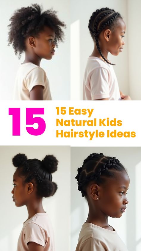 15 Easy Natural Kids Hairstyle Ideas Preteen Hairstyles Black Hair Natural Hair, No Braid Hairstyles Easy For Kids Black, Easy Toddler Braids, 4c Kids Hairstyles, Protective Styles For Natural Hair Kids, 4c Toddler Hairstyles, Mixed Girl Hairstyles Kids, Afro Hairstyles For Kids, Easy Black Hairstyles