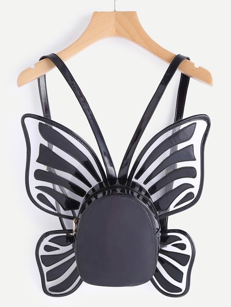 Shop Butterfly Shaped Metallic PU Backpack online. SheIn offers Butterfly Shaped Metallic PU Backpack & more to fit your fashionable needs. Fall Handbag Trends, Fall Bags Handbags, Butterfly Backpack, Butterfly Bag, Novelty Handbags, Rucksack Bags, Leather Butterfly, Knapsack Bag, Kawaii Bags