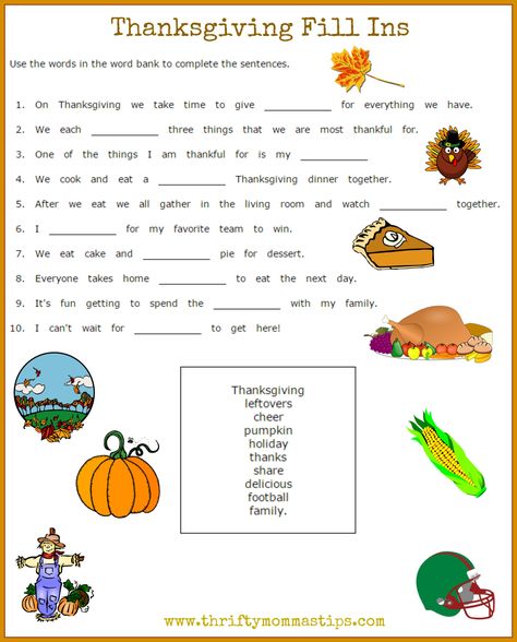 Thanksgiving English Activities, Thankful Worksheets Free Printable, Thanksgiving Worksheets For Kids, Thanksgiving Ela Activities, Thanksgiving Middle School, Thanksgiving Grammar, Tutoring Reading, Thanksgiving Writing Activity, Thanksgiving Readings