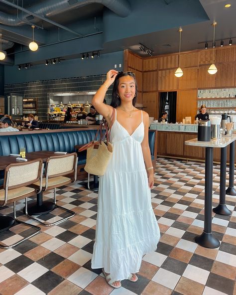 a crêpe a day keeps the hanger away 😋 dress is @shop12thtribe code: brooket10 summer maxi dress, flowy dress, minimalist style #summermaxidress #simpledress #flowydress #goldaccessories #minimalistfashion #summeroutfitinspo Maxi Dress Flowy, Dress Minimalist, The Hanger, Dress Flowy, Flowy Maxi Dress, Summer Maxi, Gold Accessories, Flowy Dress, Summer Maxi Dress