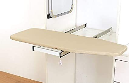 Ironing Board Cabinet, Pull Out Ironing Board, Folding Ironing Boards, Wall Ironing Board, Wall Mounted Ironing Board, Ironing Station, Custom Closet Design, Ironing Boards, Cabinet Detailing