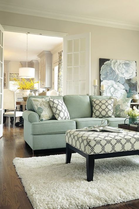 Freshen up your home: Where to focus your decorating dollars Color Palette For Home, Enjoy Work, Furnitur Ruang Keluarga, Ashley Home, Traffic Jam, Ashley Furniture, Small Living Rooms, Small Living Room, Small Living