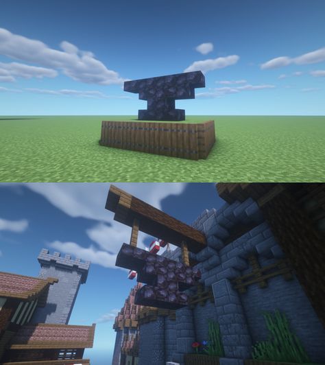 Minecraft Blacksmith Forge, Blacksmith Shop Minecraft, Black Smith Minecraft, Minecraft Blacksmith Interior, Minecraft Forge Ideas, Minecraft Anvil, Minecraft Blacksmith Ideas, Minecraft Blacksmith House, Forge Minecraft