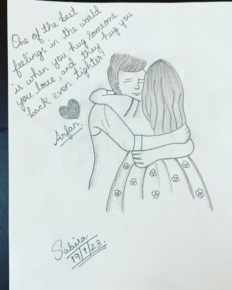 Couple Sketch, Cute Funny Quotes, Sketches Easy, Hug You, Love Letters, Funny Quotes, Sketch, Funny, Quotes