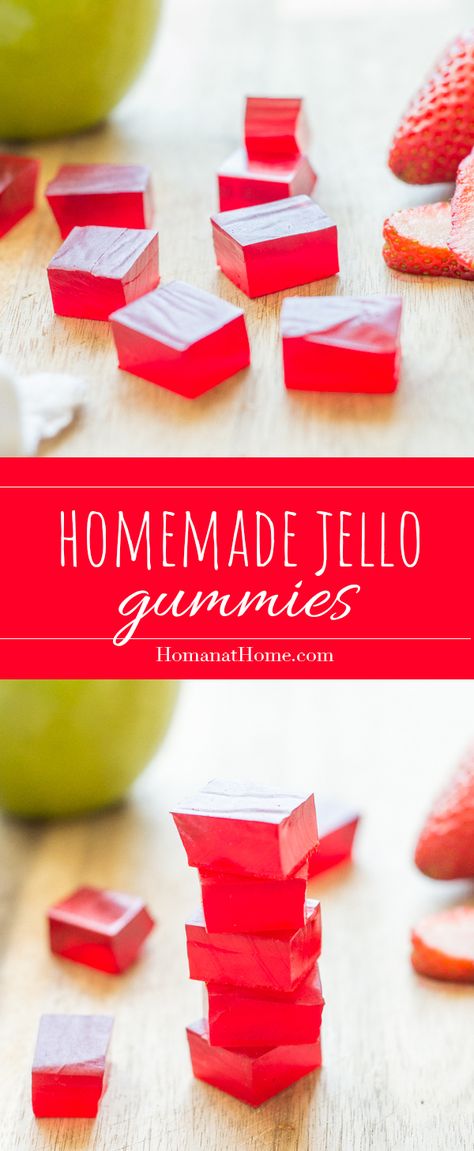 Jello Gummies Recipe, Jello Fruit Snacks, Jello Gummies, Homemade Jello, Snacks At Home, Homemade Fruit Leather, Jelly Gummies, Healthy Gummies, Homemade Gummies