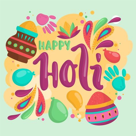 Hand drawn holi festival Free Vector | Free Vector #Freepik #freevector #background #watercolor #design #wallpaper Burger Vector, Holi Festival Of Colours, Holi Celebration, Activity Box, Happy Janmashtami, Celebration Background, Festival Background, Diwali Celebration, Background Watercolor