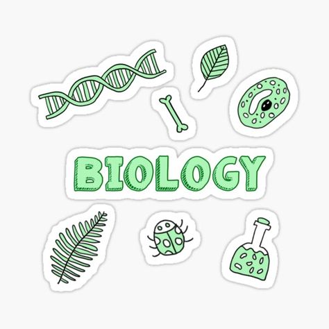 Biology Stickers Aesthetic, School Subject Stickers Aesthetic, Biology Stickers Printable, School Subject Stickers, Diy Notebook Cover For School, Biology Stickers, Subject Stickers, Diy Notebook Cover, School Book Covers