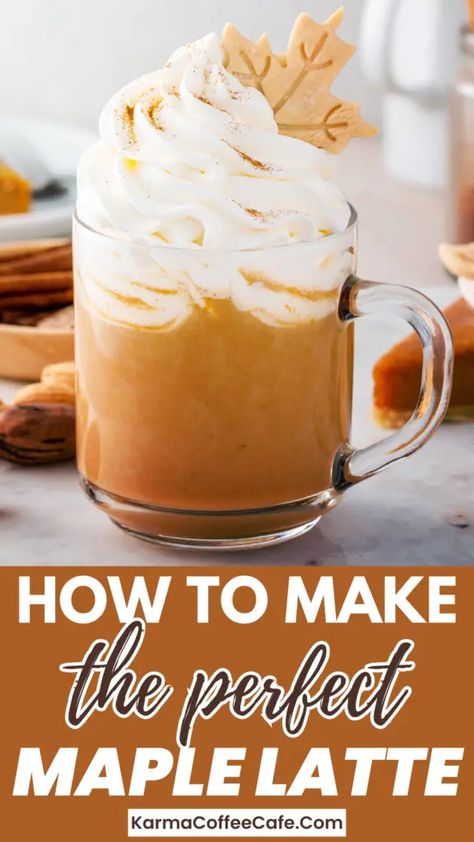 Butterscotch Coffee, Maple Latte Recipe, Maple Latte, Maple Donuts, Cozy Fall Recipes, Latte At Home, Pecan Pie Bars, Fall Recipe, Coffee Talk