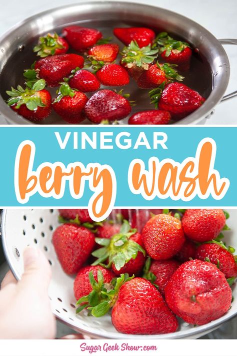 Wash Strawberries How To, Cleaning Berries With Vinegar, Strawberry Wash With Vinegar, How To Clean Berries With Vinegar, How To Clean And Store Strawberries, Washing Berries With Vinegar, Keeping Strawberries Fresh In Fridge, How To Wash And Store Strawberries, How To Wash And Store Berries