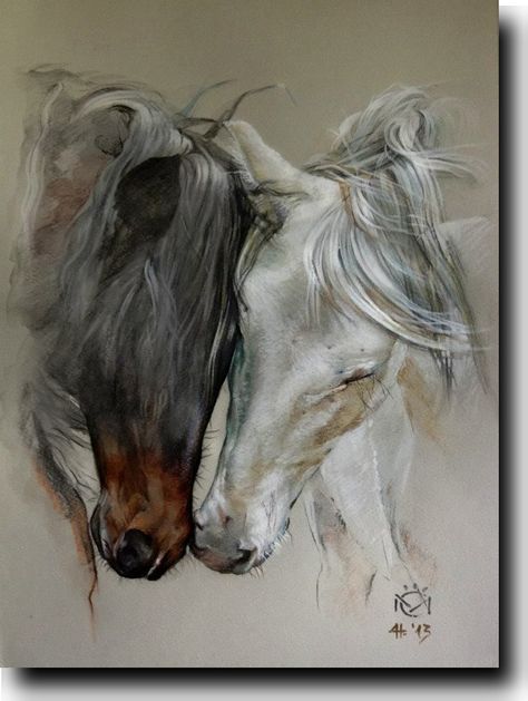 Painted Horses, Horse Artwork, Equestrian Art, Horse Drawing, Horse Drawings, Tableau Art, Equine Art, White Horses, Arte Animal