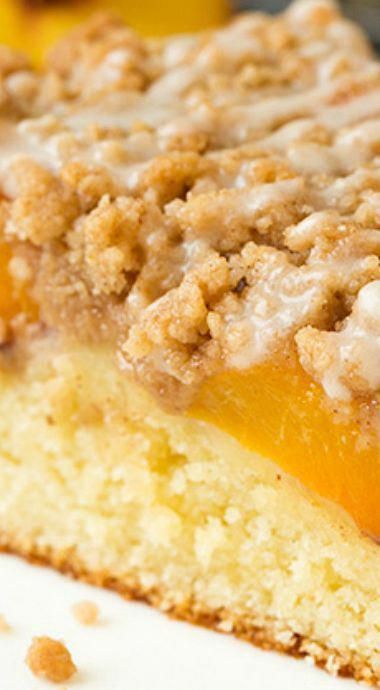 Peach Crumb Cake, Peach Coffee Cake, Peach Coffee, Crumb Cakes, Delish Cakes, Crumb Cake Recipe, Peach Dessert Recipes, Almond Joy Cookies, Breakfast Yummy