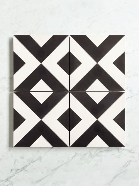 Encaustic Cement Tiles | Claybrook | Free Samples & Free Delivery Modern Floor Tiles, Geometric Tile Pattern, Checkerboard Floor, Tile Design Pattern, White Wall Tiles, Diy Wall Painting, Abstract Quilt, Deco Wall, Art Deco Wall