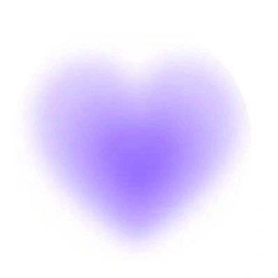 Blurry Heart, Purple Heart, Purple, Blue, White