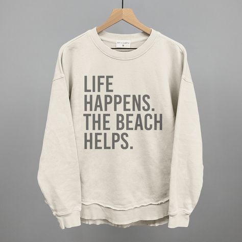 Chilly Beach Day Outfit, Birthday Girl Shirt, Beach Design, Fitted Tee, Life Happens, Comfort Colors Tee, New Designs, Ants, Tee Shop