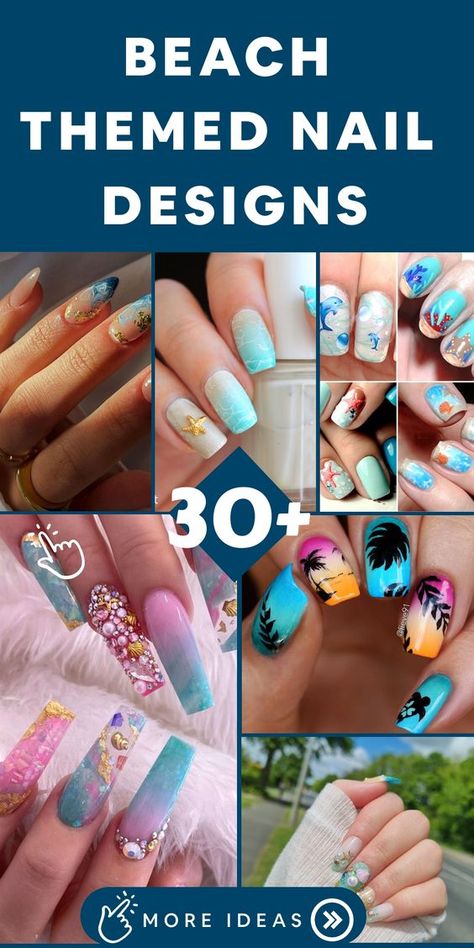 Immerse yourself in the essence of summer with gorgeous Beach Themed Nail Designs that embody the allure and tranquility of the ocean. Whether you envision sandy beaches, vibrant seashells, or tropical sunsets, these nail designs will spirit you away to a haven of calm and joy. Featuring whimsical palm trees and glistening mermaid scales, these designs are perfect for those who adore carrying a slice of coastal paradise with them wherever they roam. Beach Themed Nails, Beach Nail Art, Colorful Nail Art, Fall Hair Cuts, Sandy Shores, Mermaid Scales, Beach Nails, Cute Nail Art, Fall Hair Colors