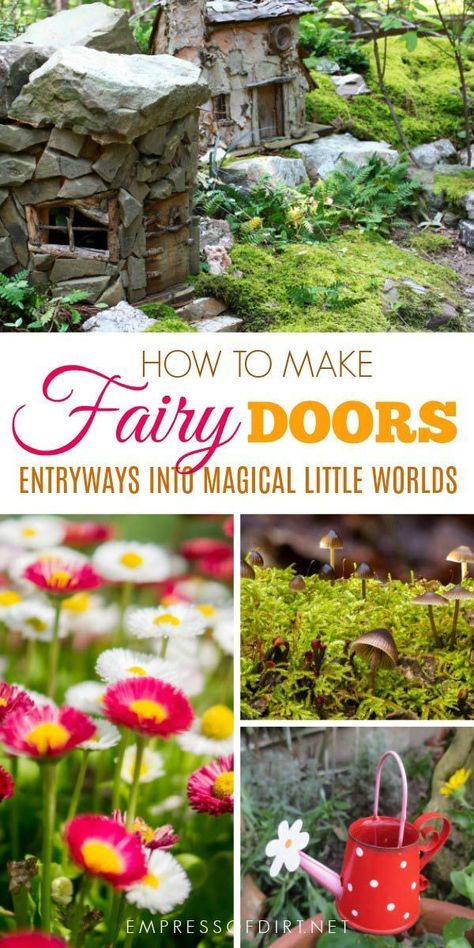 Knock, knock! This collection of fairy garden door ideas provides tutorials, recommended materials, and ready-made doors for your miniature garden. #gardening #fairygarden #miniaturegarden #magicalgarden #secretgarden #crafts #gardenideas #gardencrafts #e Garden Door Ideas, Mini Treehouse, Fancy Plants, Magical Woods, Diy Fairy Door, Fairy Doors On Trees, Fairy Garden Doors, Fairy Garden Ideas, Fairy Tree Houses