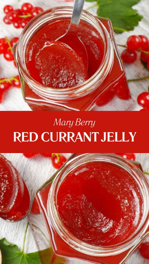 Mary Berry Red Currant Jelly Currant Jelly Recipe, Red Currant Jelly Recipe, Red Currant Recipe, Canned Jam, Red Currant Jelly, Red Currant Jam, Currant Recipes, Currant Jelly, Foodie Lover