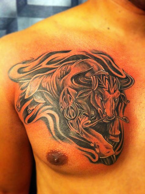 9 Best Bull Tattoo Designs With Meanings | Styles At Life Ox Tattoo, Taurus Bull Tattoos, Bull Tattoo, Bull Tattoos, Tattoo Trend, Taurus Tattoos, Tattoo Inspiration Men, Muster Tattoos, Tattoo Signs