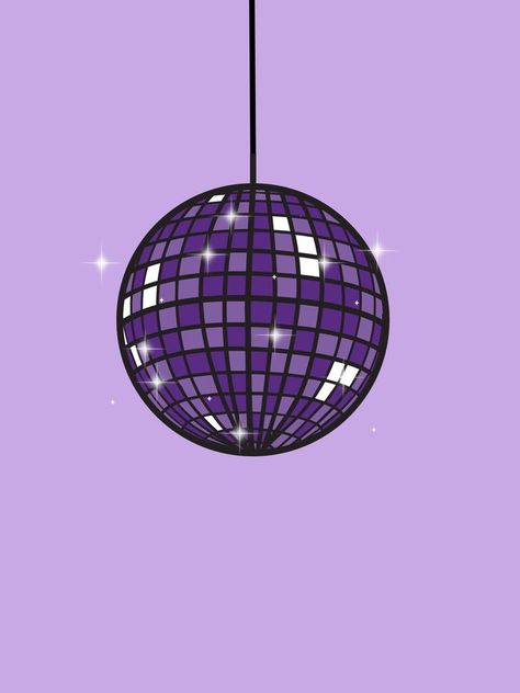 Highschool Yearbook Ideas, Disco Ball Aesthetic, Disco Ball Poster, Disco Aesthetic, Ball Aesthetic, Purple Graphic, Disco Night, Graphic Wall Art, Graphic Wall