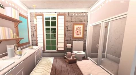 By Manuacch19 Aesthetic Bloxburg Bathroom, Animated Bedroom, Autumn Bathroom, Aesthetic Bloxburg, Bloxburg Clothes, Anime House, House Flippers, Episode Backgrounds, Cheap Bathrooms