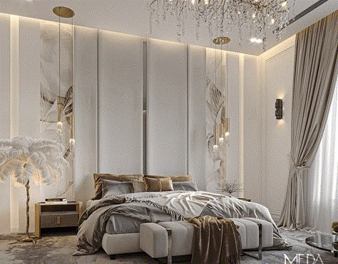 LUXURY MASTER BEDROOM on Behance Design Interior Baie, Bedroom Interior Design Luxury, Modern Luxury Bedroom, Luxury Bedroom Design, Luxury Bedroom Master, Bedroom Bed Design, Classic Bedroom, Traditional Bedroom, Bedroom Furniture Design