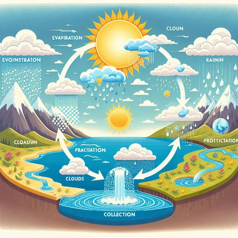 Water Cycle Project, Water Cycle Diagram, Hydrological Cycle, The Water Cycle, Water Cycle, Sign Language, Creative Art, Cycling, Science