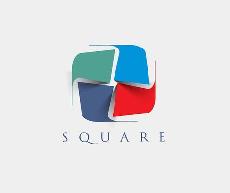 Free vector creative square logo vector ... | Free Vector #Freepik #freevector #silhouette-logo #art-logo #abstract-logo #success-logo Logo Square Design, Square Logo Design Ideas, Logo Movement, Square Logo Design, Success Logo, Movement Logo, Idea Logo, Create Logo Design, Logo Silhouette