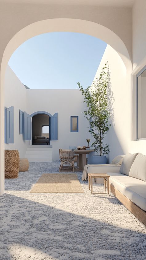 Luxury villa in Oia, Santorini, Greece, with caldera views, modern design, and serene ambiance by Casai. Santorini Style Home, Santorini House, Hotel Ideas, Coastal House, Greek House, Oia Santorini, Island Paradise, Greek Island, Private Villas