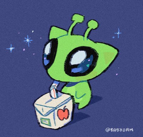 Bf And Gf Cartoon Pics, Alien Oc, Silly Alien, Aliens Guy, Gnarp Gnarp, Alien 3, Alien Drawings, Alien Aesthetic, Cute Alien