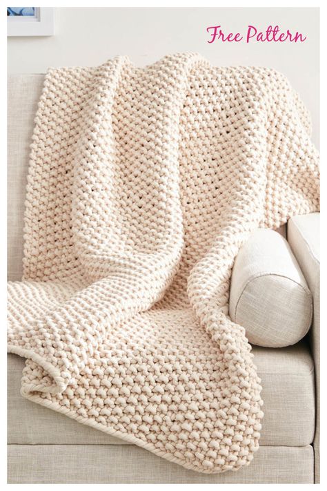 Easy knit blanket