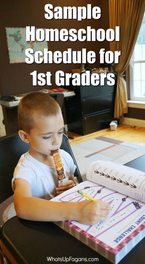 A real homeschool family shares what their sample homeschool schedule for a 1st grader looks like for their son. It's an example template of routines and daily homeschooling work for a first grade boy who also has other siblings at home. #homeschool #planning #homeschoollife #homeschool #firstgrade #momofboys #boymom #raisingboys #1stgrade #boys #schedules #familyroutines #family Sample Homeschool Schedule, Homeschool 1st Grade, First Grade Schedule, Kindergarten Homeschool Schedule, Homeschooling First Grade, Homeschool Daily Schedule, First Grade Curriculum, Homeschool Family, Week Schedule