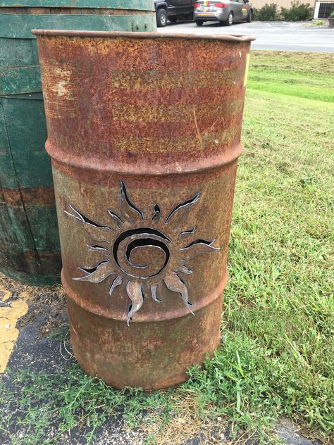 Milk Can Decor, River Ideas, Plasma Welding, Plasma Torch, Metal Ideas, Tank Art, Oil Barrel, Horseshoe Decor, Metal Bucket