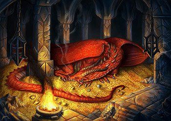 Where does a dragon's hoard come from? Dragon Hoard, The Misty Mountains Cold, John Howe, Dragon's Lair, Tv Tropes, Fantasy Creatures Art, Dragon Artwork, Baby Dragon, Red Dragon