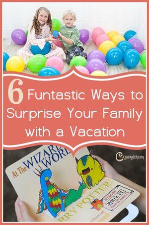 6 Funtastic Ways to Surprise Your Family with a Vacation Surprise Vacation Reveal, Pop Up Card Ideas, Road Trip Family, Surprise Trip Reveal, Surprise Vacation, Kid Surprise, Universal Trip, Christmas Cruise, Youth Conference