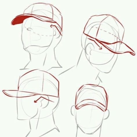 Cap Drawing, Anime Hats, Drawing Anime Clothes, Figure Study, Teen Clothing, Mood Board Fashion, Front View, Drawing Tips, Anime Outfits