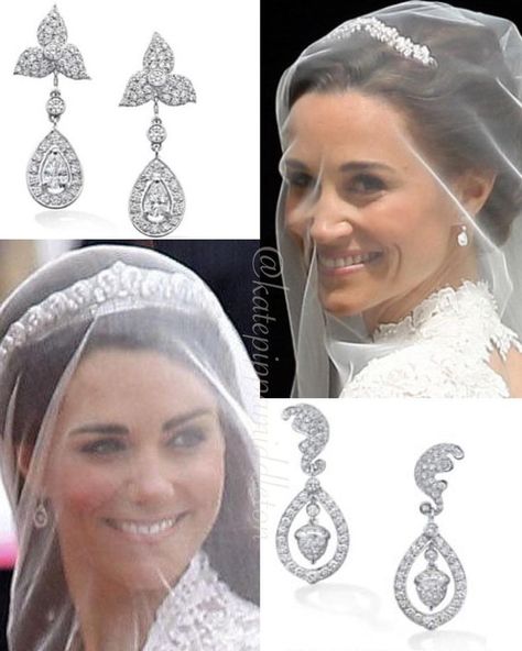 Kate Middleton Jewelry, Pippas Wedding, Pippa Middleton Wedding, Pippa And James, Queen Outfits, Carole Middleton, Kate Middleton Wedding, Kate And Pippa, Middleton Family