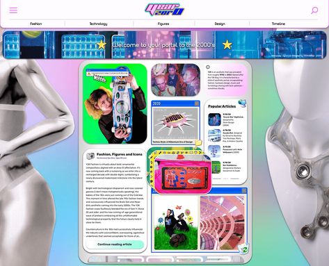 Y2k Inspired Web Design, Y2k Blog Layout, Web Design 2020, Y2k Product Design, 2000s Web Design, Y2k Portfolio, Y2k Web Design, Y2k Website Design, Y2k Zine