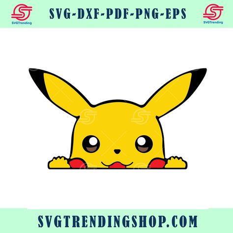 Pikachu Svg Files Free, Pikachu Svg, Svg Pokemon, Trending Svg, Cute Pokemon, File Free, Craft Fair, Svg Cuts, Craft Fairs