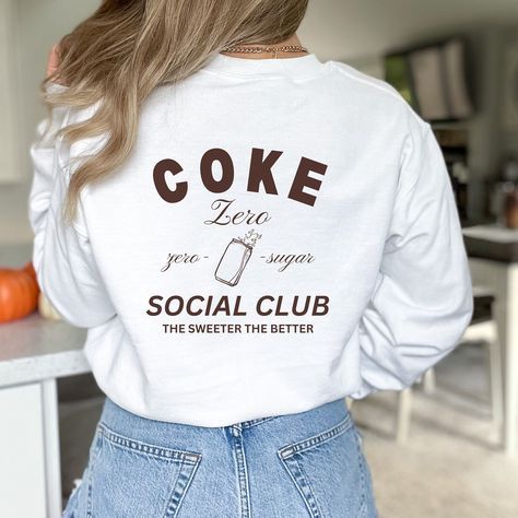 Coke Zero Social Club Crewneck, Diet Coke Sweater, Streetwear Sweater, Coke Sweatshirt, Social Club Sweater, Coke Crewneck, Soda Sweater Dark Hoodie, Fruity Design, Vintage Soda Bottles, Vintage Soda, Sweater Streetwear, Streetwear Sweater, Coke Zero, Soda Bottle, Shirt Business