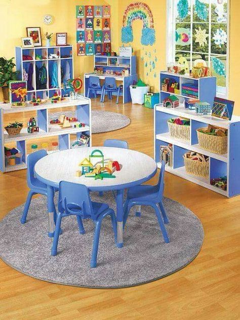 Daycare Ideas: Interior Design Inspiration for Your Childcare Center Music Theme Preschool, Child Care Center Design, Daycare Room Ideas, Daycare Setup, Daycare Spaces, Home Daycare Ideas, Childcare Rooms, Daycare Rooms, Daycare Classroom