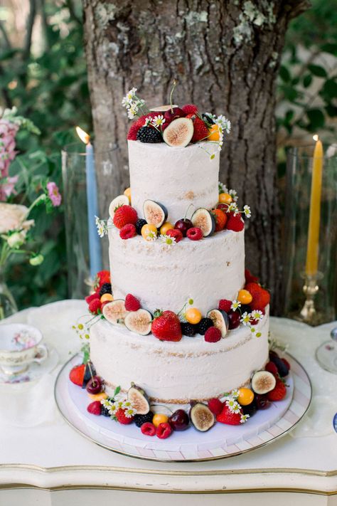 REAL WEDDINGS,wedding,fashion Wedding Cake With Fruit Decoration, Tiered Fruit Cake, Wedding Cake Decorated With Fruit, Wedding Fruit Cake Recipe, Marzipan Wedding Cake, Wedding Cake Fruit Decorations, Fresh Fruit Wedding Cake, Summer Wedding Cake Designs, Wedding Cakes With Fruit